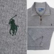 画像3: 90's Polo Ralph Lauren ハーフジップ コットンニット "GRAY" (3)