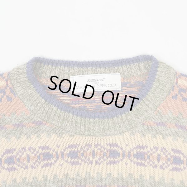 画像3: 90's St Michael 総柄 コットンニット "MADE IN UK" (3)