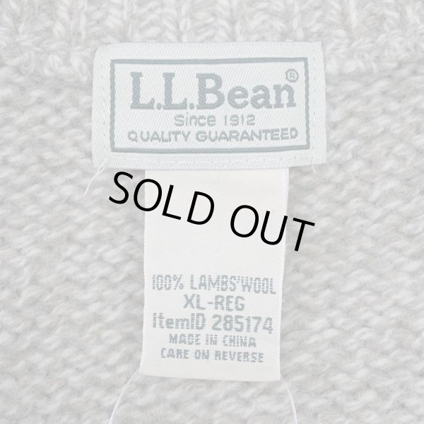 画像2: 00's L.L.Bean ヘンリーネック ラムウールニット (2)