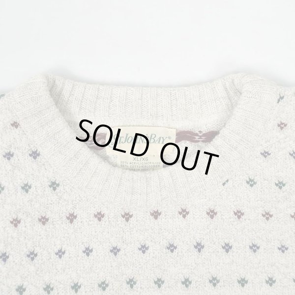 画像3: 90's ST JOHN'S BAY 総柄 コットンニット (3)