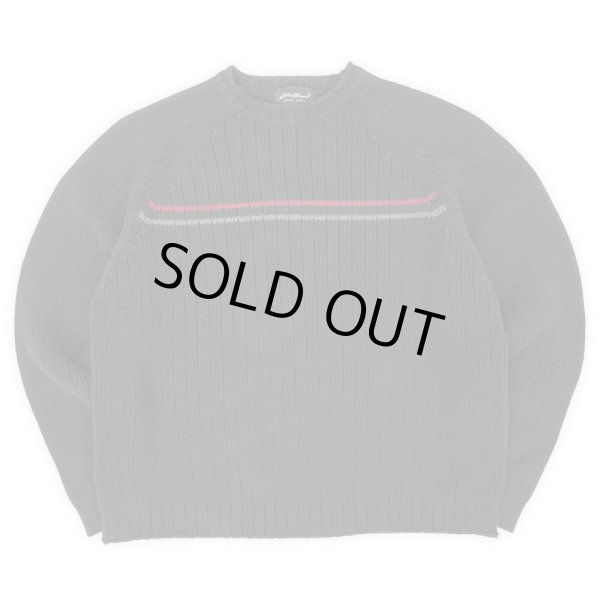 画像1: 00's Eddie Bauer ロールネック コットンニット “BLACK” (1)