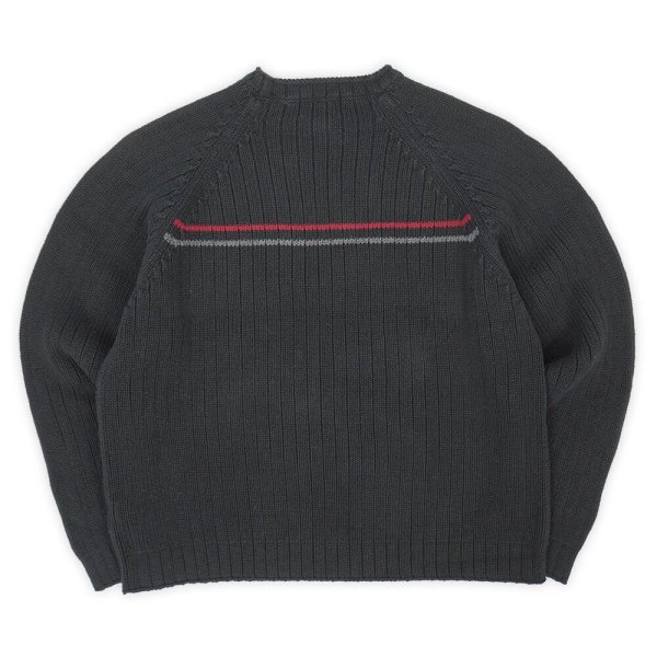 画像2: 00's Eddie Bauer ロールネック コットンニット “BLACK” (2)