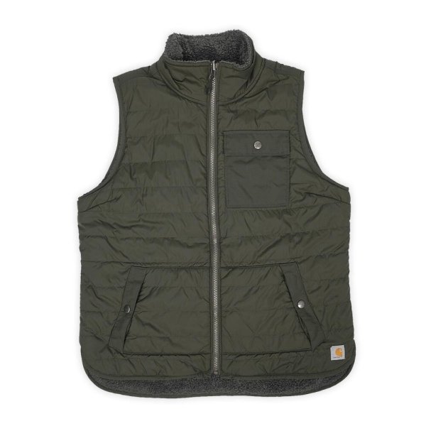 画像1: 00's Carhartt リバーシブルベスト "OLIVE × GRAY" (1)