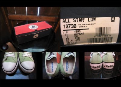 画像2: 90's コンバースオールスター LOWカット GREEN "DEAD STOCK”