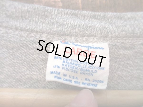 画像3: 80's チャンピオン 12/88 霜降りグレーTEE "染み込みプリント” (3)