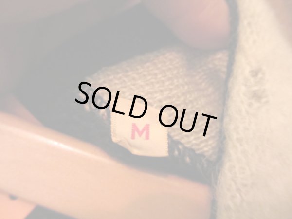 画像4: 50's パネル柄 MOHAIR カーディガン "BLK” (4)