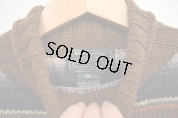 画像3: 80's ポロカントリー ネイティブ柄 タートルネックKNIT (3)