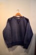 画像1: 50's VINTAGE 前V SWEAT "ナス紺” (1)