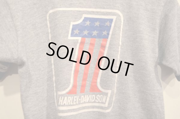 画像4: 70〜80's 染み込みプリントハーレーTEE "NO.1” (4)