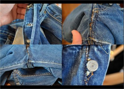 画像1: 60's Levi's501 BIGE ウエストシングル