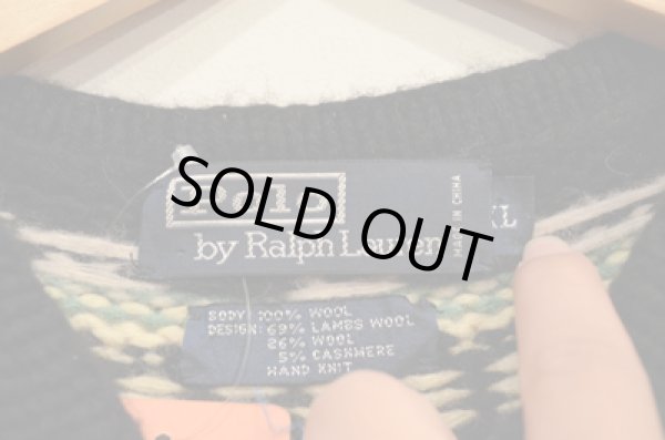 画像3: RALPH LAUREN ノルディック柄KNIT "BLK” (3)