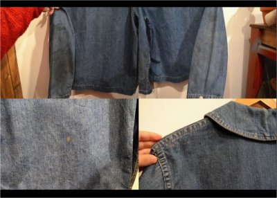 画像2: 40's US NAVY ショールカラーDENIM JKT