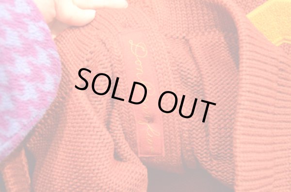 画像5: 40's エルボーパッチ付き ローゲージレタードカーディガン (5)