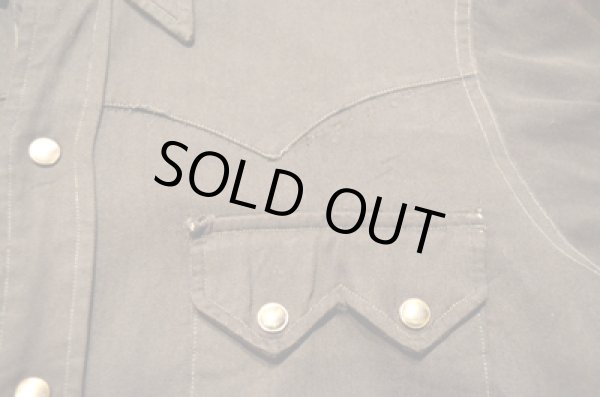 画像4: 50's H BAR C BLK レーヨンウエスタンSH "size14 1/2程度” (4)