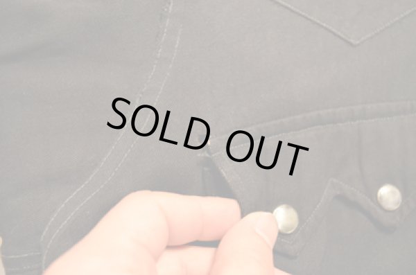 画像5: 50's H BAR C BLK レーヨンウエスタンSH "size14 1/2程度” (5)