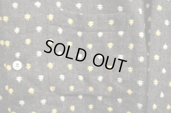 画像5: 50's VAN HEUSEN ALLハンドステッチ刺繍 BLK WOOL SH "NON WASH” (5)