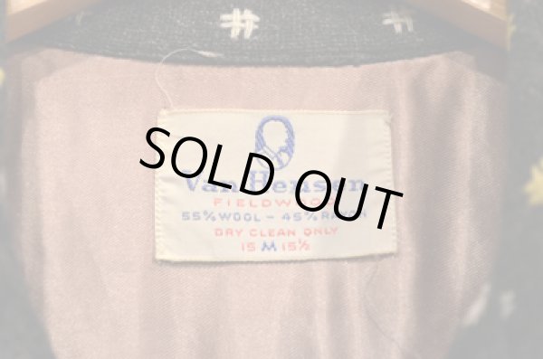 画像4: 50's VAN HEUSEN ALLハンドステッチ刺繍 BLK WOOL SH "NON WASH” (4)