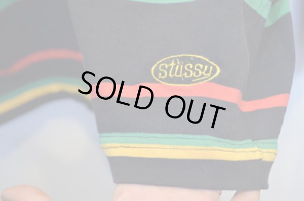 画像5: 80's OLD STUSSY ラスタカラー ロンTEE (5)