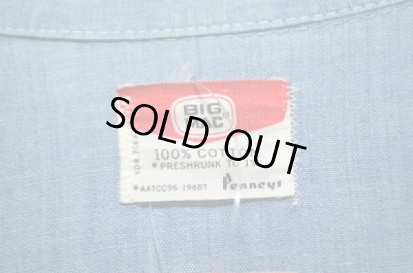 画像3: 60's BIGMAC シャンブレーSHIRT "100%COTTON” (3)