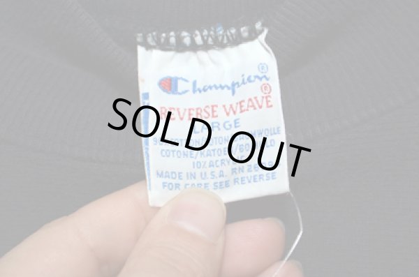 画像3: 90's チャンピオンリバースウィーブSWEAT BLK "スラッシュポケット付き” (3)