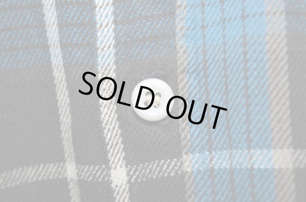 画像4: 60's VINTAGE マチ付きネルシャツ "BLKベース” (4)