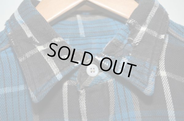 画像5: 60's VINTAGE マチ付きネルシャツ "BLKベース” (5)