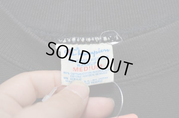 画像3: 80's チャンピオンリバースウィーブSWEAT "BLK” 3段プリント (3)