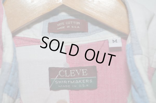 画像3: 90's CLEVE パッチワーク ボタンダウンSHIRT (3)