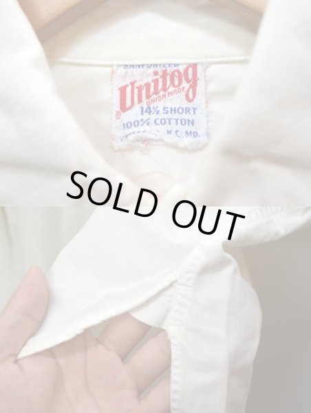 画像3: 50's Unitog マチ付きワークシャツ “14 1/2 SHORT” (3)