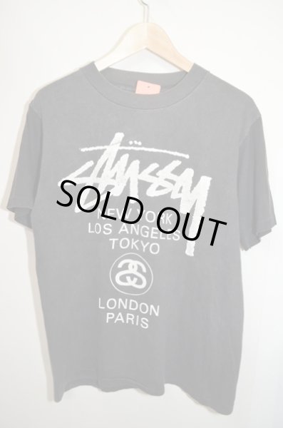 80's OLD STUSSY ワールドツアーTee