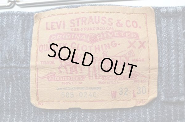 画像3: 80's Levi's 505 ブラックストライプデニム (3)