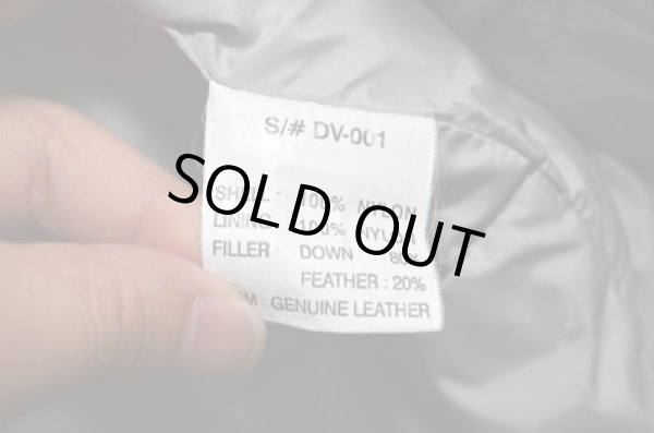 画像5: 70's HbarC レザーヨーク ダウンベスト BLK (5)