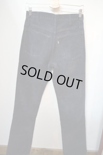 画像2: 80's Levi's519 コーデュロイパンツ ブラック TALON42 (2)