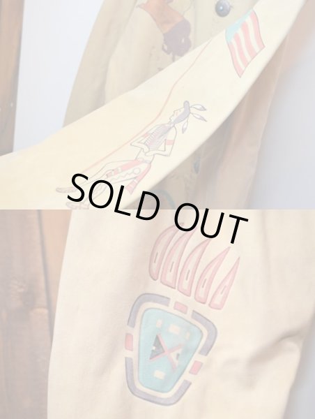 画像6: 1990年製 POLO COUNTRY ハンドペイントレザージャケット (6)