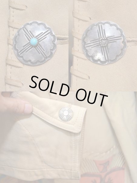 画像7: 1990年製 POLO COUNTRY ハンドペイントレザージャケット (7)