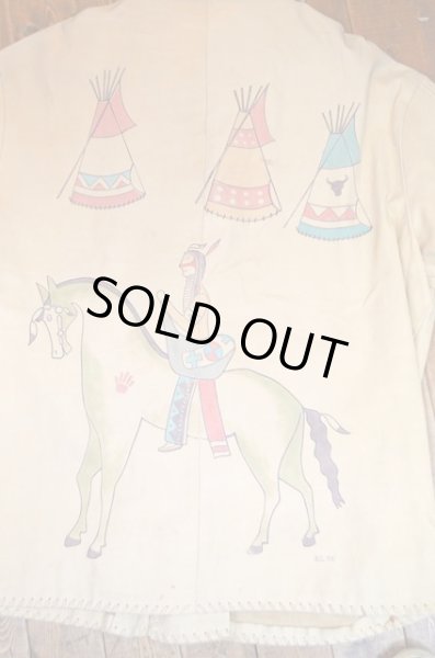 画像4: 1990年製 POLO COUNTRY ハンドペイントレザージャケット (4)