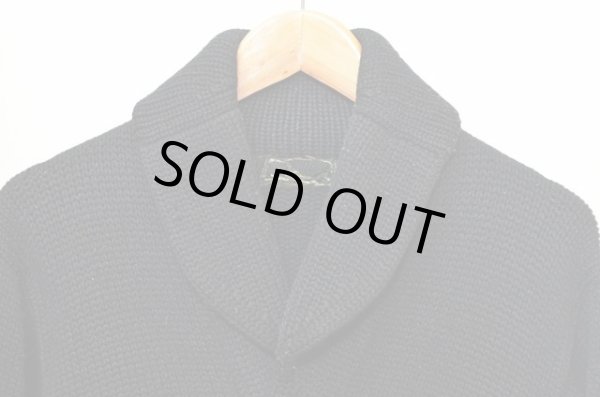 画像5: 30〜40's ショールカラーカーディガン "ブラック” (5)