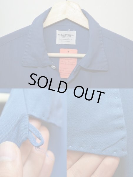 画像3: 50's ARROW 単色レーヨンシャツ “ハンドステッチ” (3)
