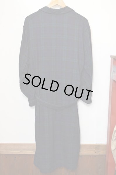 画像3: 60's Abercrombie & Fitch ブラックウォッチ柄ガウン (3)