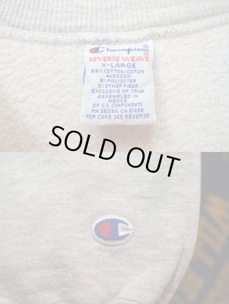 画像3: 90's Champion リバースウィーブスウェット “黒ラバー三段プリント” (3)