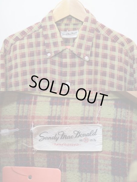 画像3: 50's-60's Sunday Mac Donald プリントネルシャツ (3)