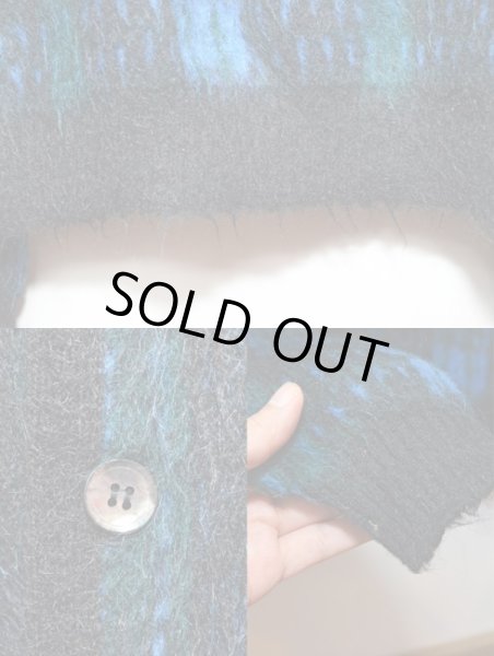 画像4: 60's CAMPUS モヘアカーディガン"黒ベース" (4)