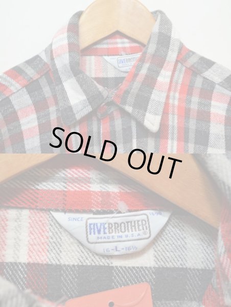 画像3: 80's FiveBrother ヘビーネルシャツ (3)