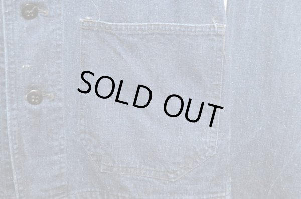 画像6: 50's US.NAVY ショールカラーデニムカバーオール (6)