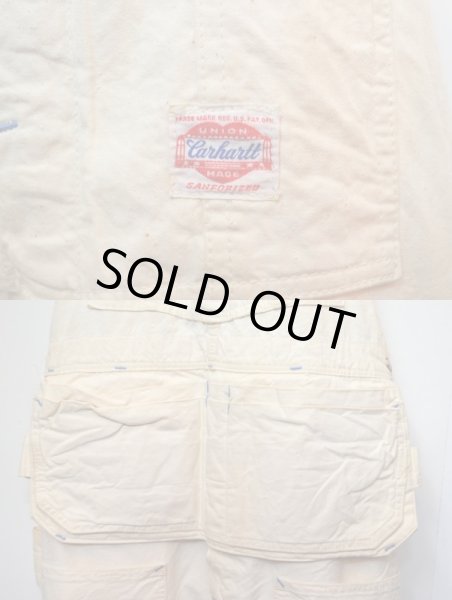 画像4: 50's Carhartt エプロン付きダブルニーオーバーオール (4)