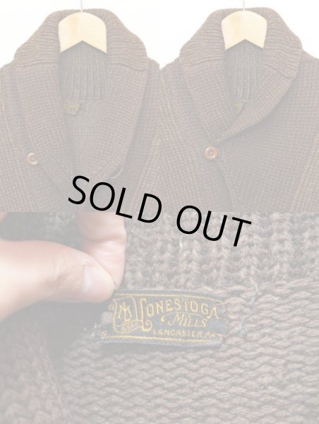 画像3: 40's Conestoga Mills ショールカラーカーディガン (3)