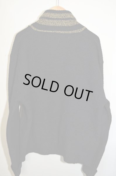 画像2: 60's TOWNCRAFT ショールカラーカーディガン ブラック (2)