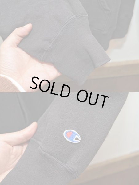 画像4: 80's Champion リバースウィーブパーカー “ブラック・両面プリント” (4)