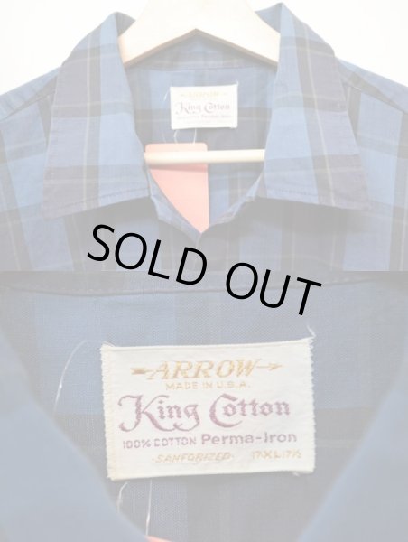 画像3: 60〜70's ARROW コットン オープンカラーシャツ (3)