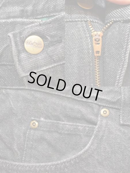 画像4: 90's L.L.BEAN ブラックデニムパンツ "DEADSTOCK" (4)